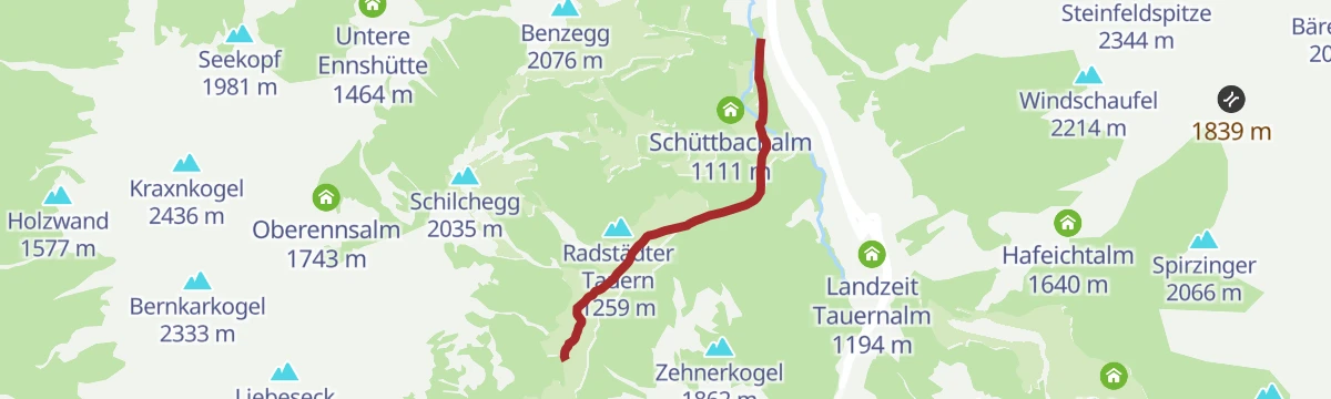 Route map: Flachauwinkl - Marbachtal (730)